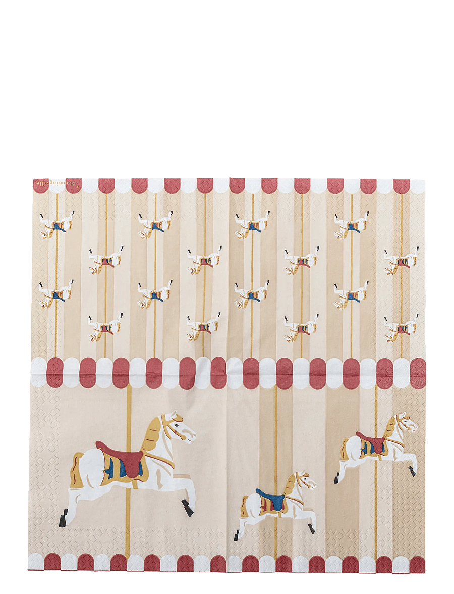 Bloomingville - Merry-go-round Napkin - papierservietten - natural - 1