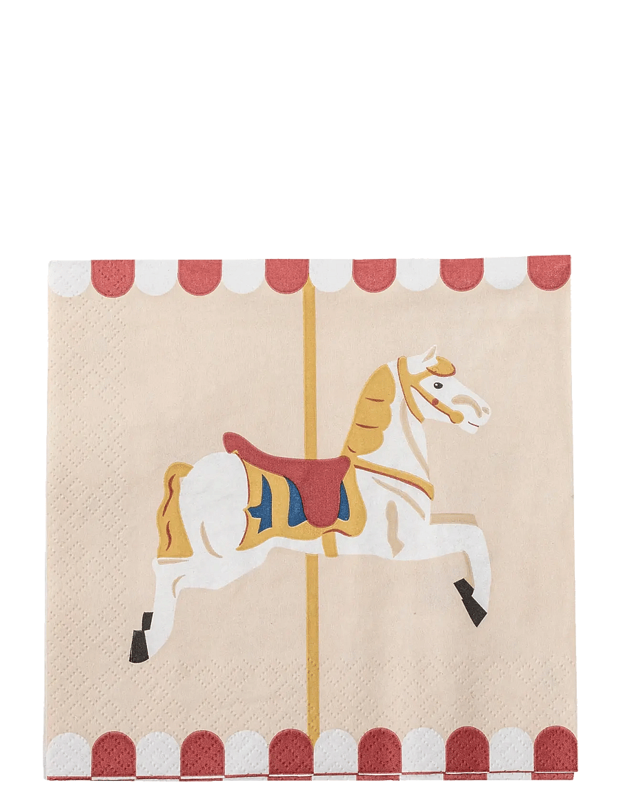 Bloomingville - Merry-go-round Napkin - papierservietten - natural - 2