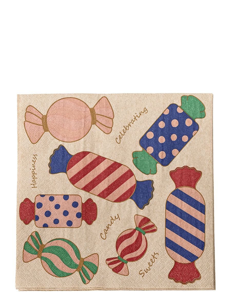 Bloomingville - Caramella Napkin - pappersservetter - pink - 1