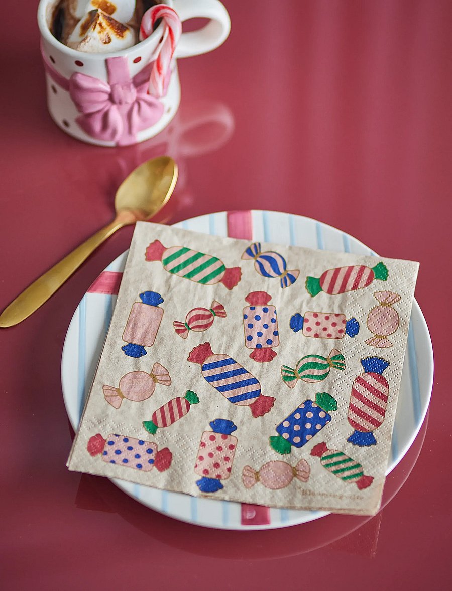 Bloomingville - Caramella Napkin - linased ja puuvillased salvrätikud - pink - 3