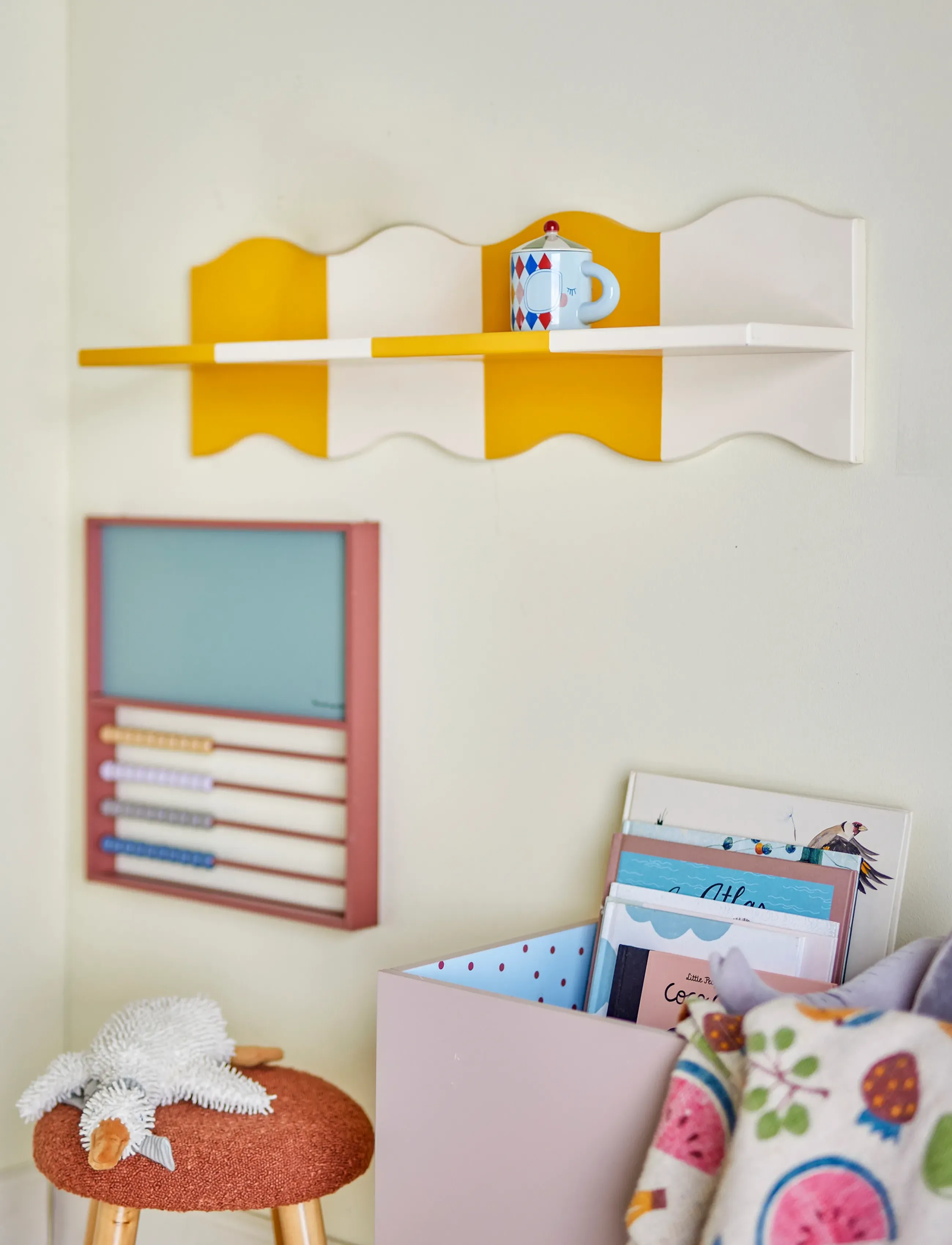 Bloomingville Bubbi Shelf, 80 cm, Yellow, Møbler > Hylder, Børn