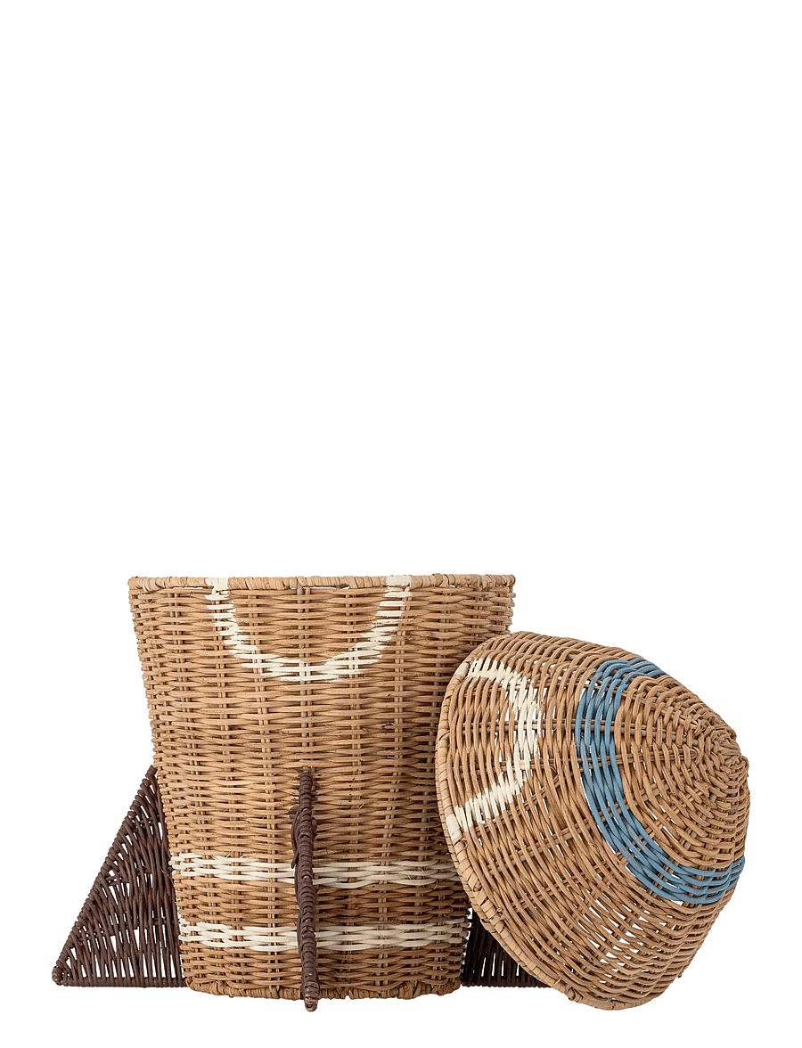 Bloomingville - Space Basket w/Lid - aufbewahrungskörbe - nature - 1