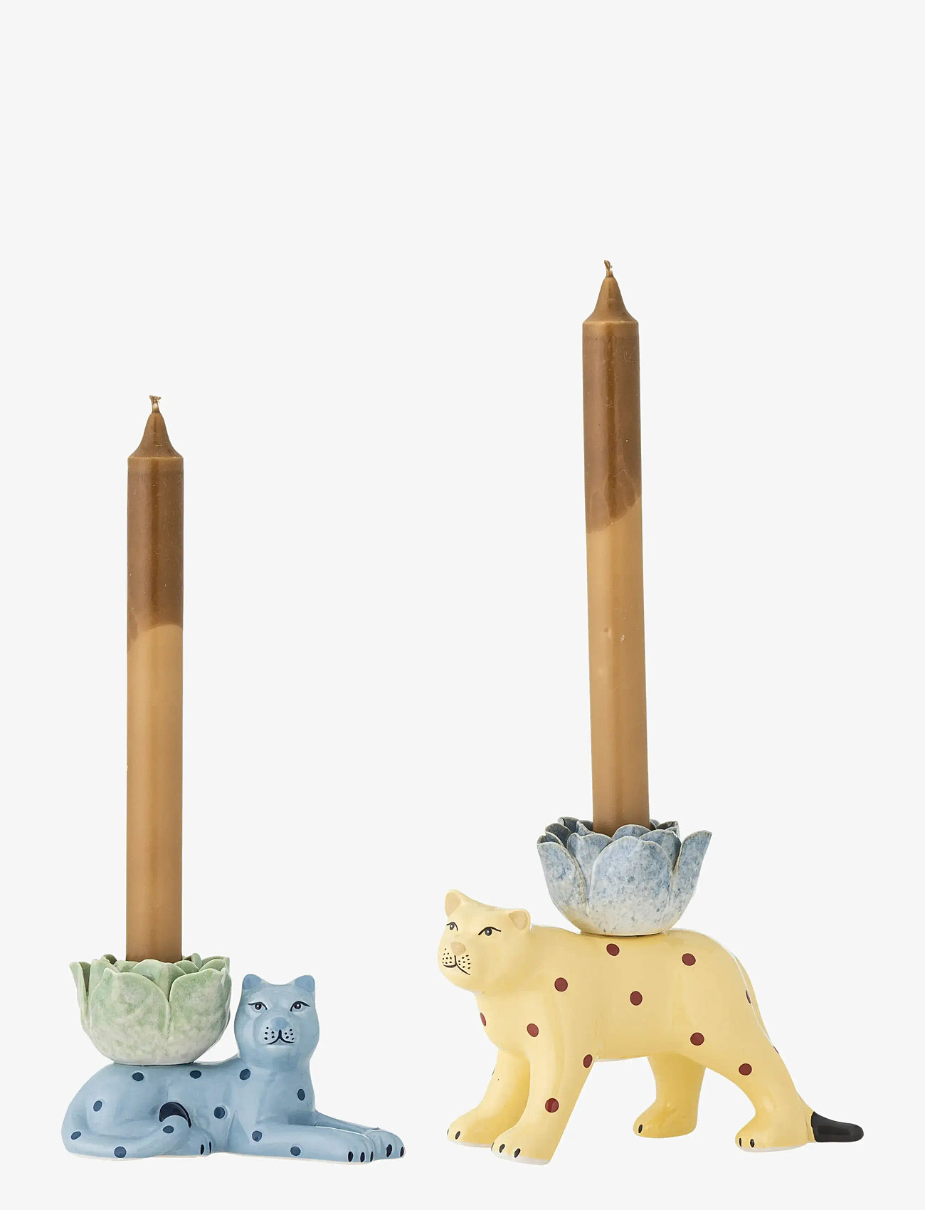 Bloomingville - Rory Candle Holder, Multi, Stoneware - candlesticks - multi-coloured - 1