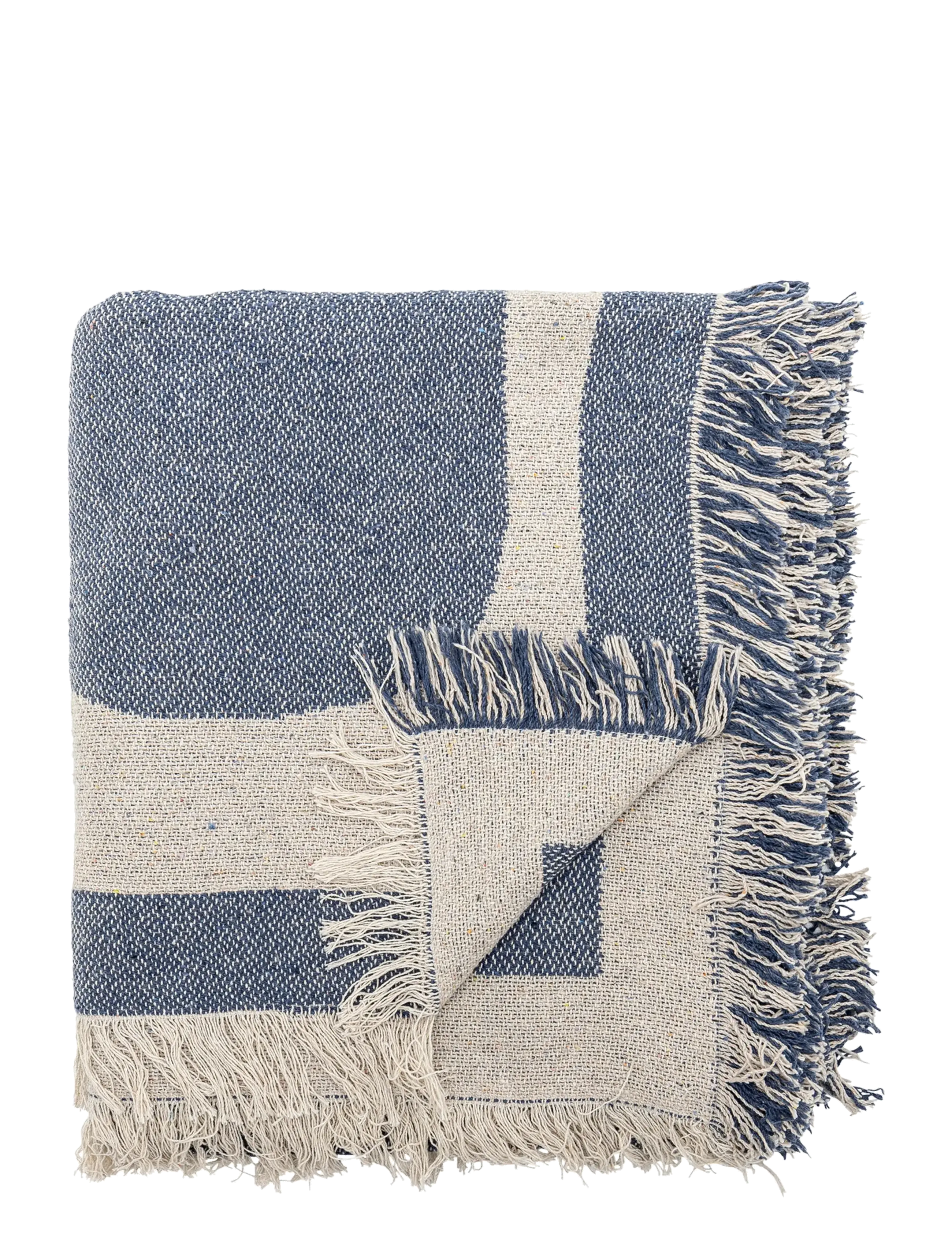 Bloomingville Ethan Throw, 160X130 cm, Cushions & Blankets, Blau - Blankets Throws, Homeware
