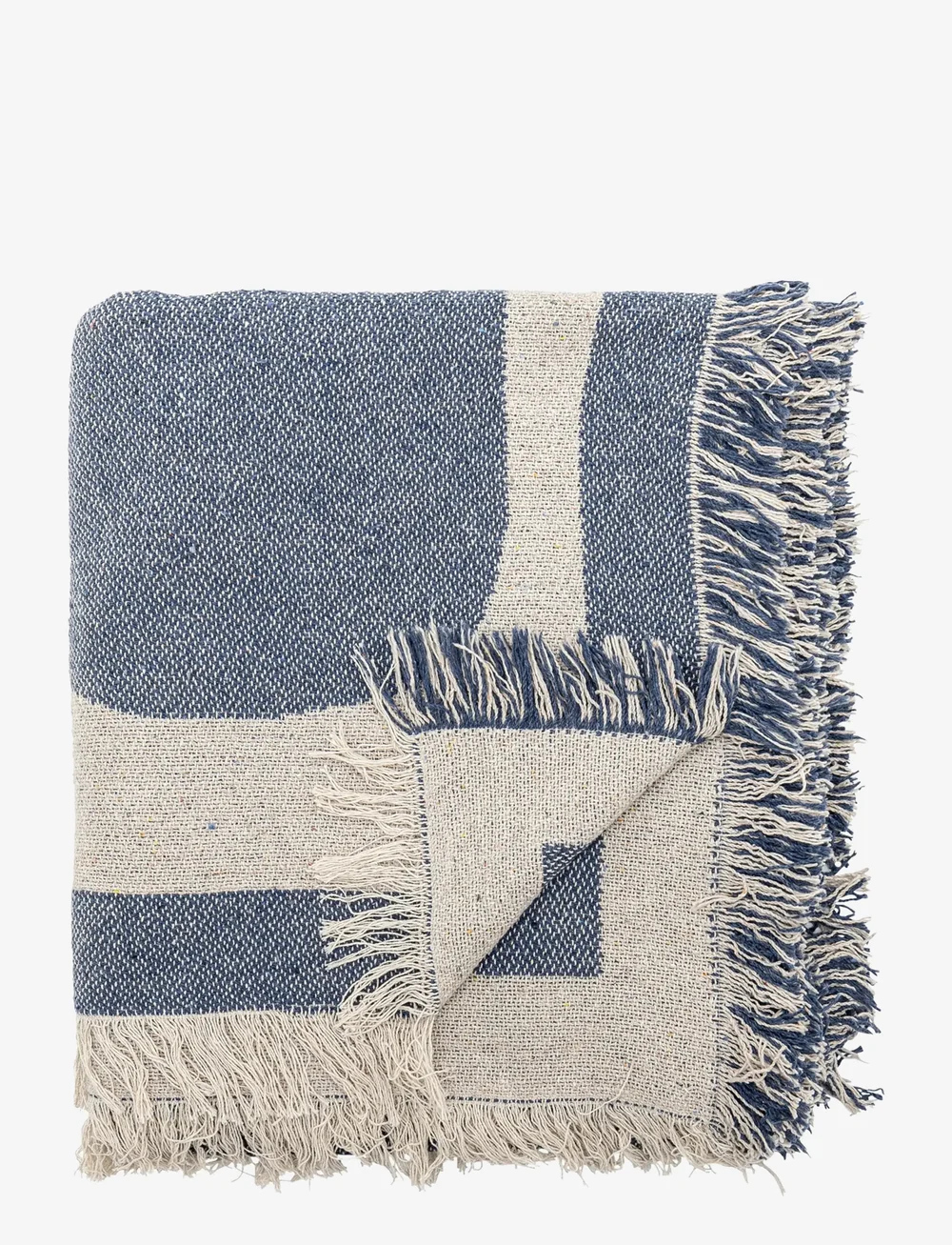 Bloomingville - Ethan Throw - decken - blue - 0