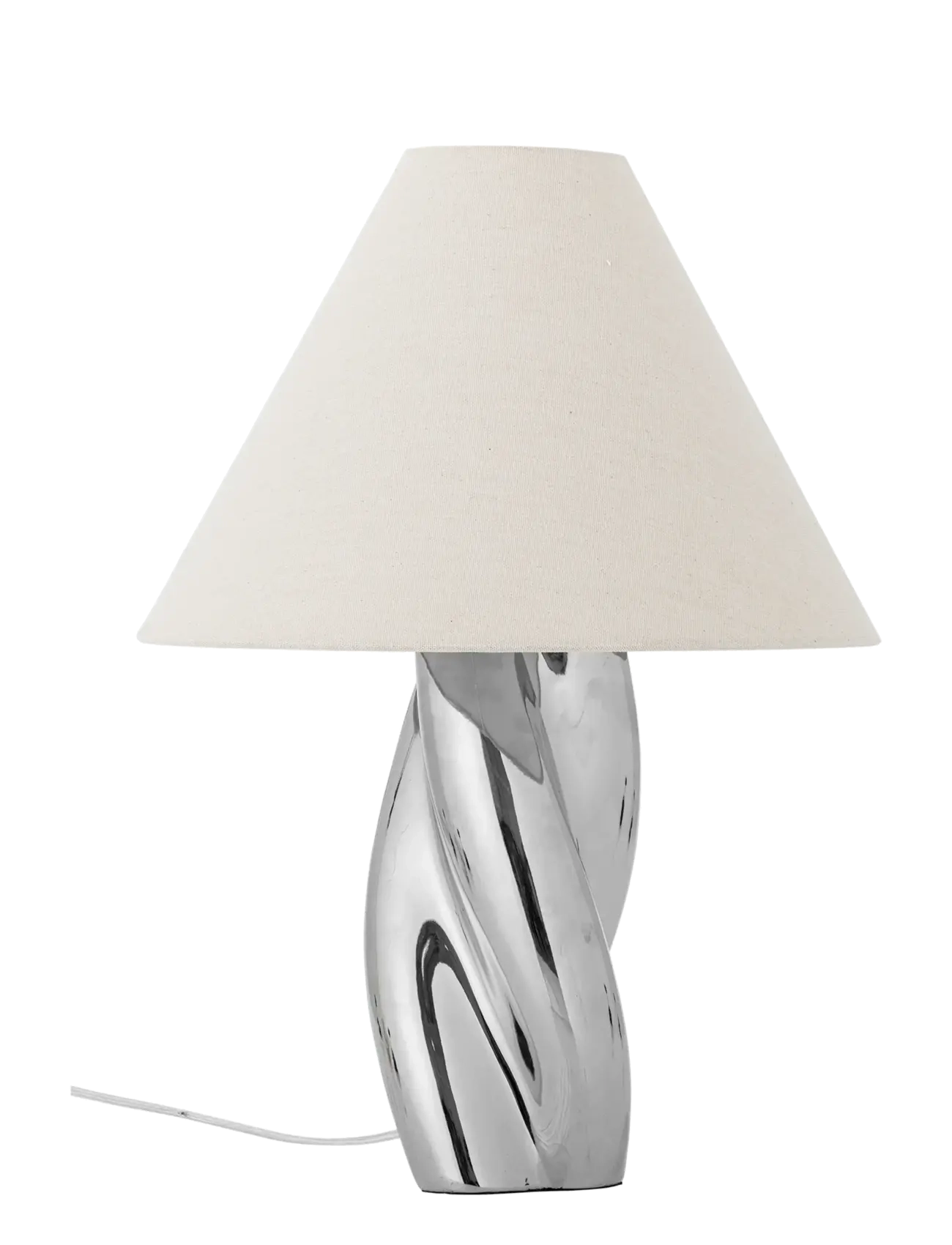 Bloomingville Silva Table Lamp, Bordlampe, Sølv, Str: Ø 35 CM