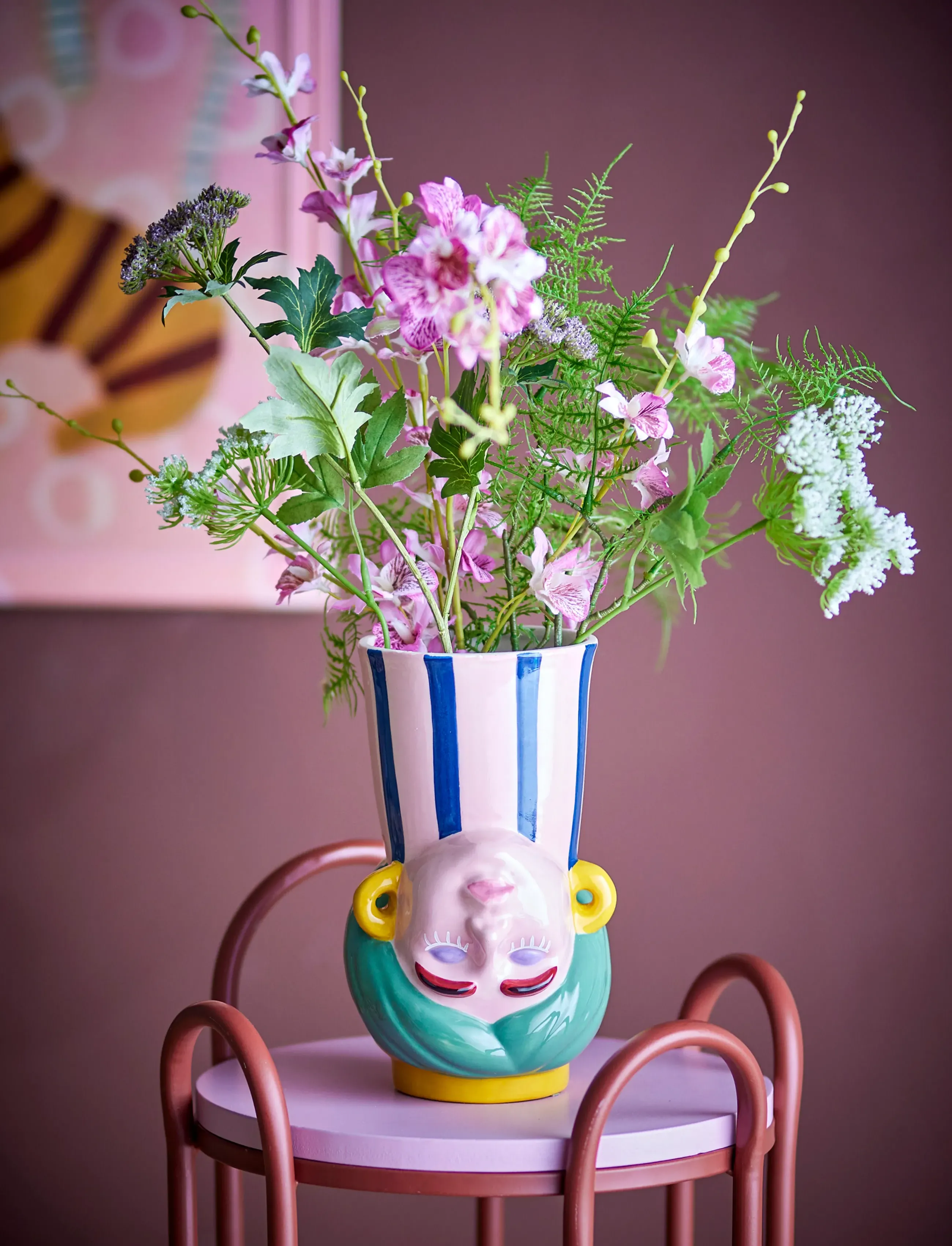 Bloomingville - Miss Jody Vase - lysestager - rose - 5