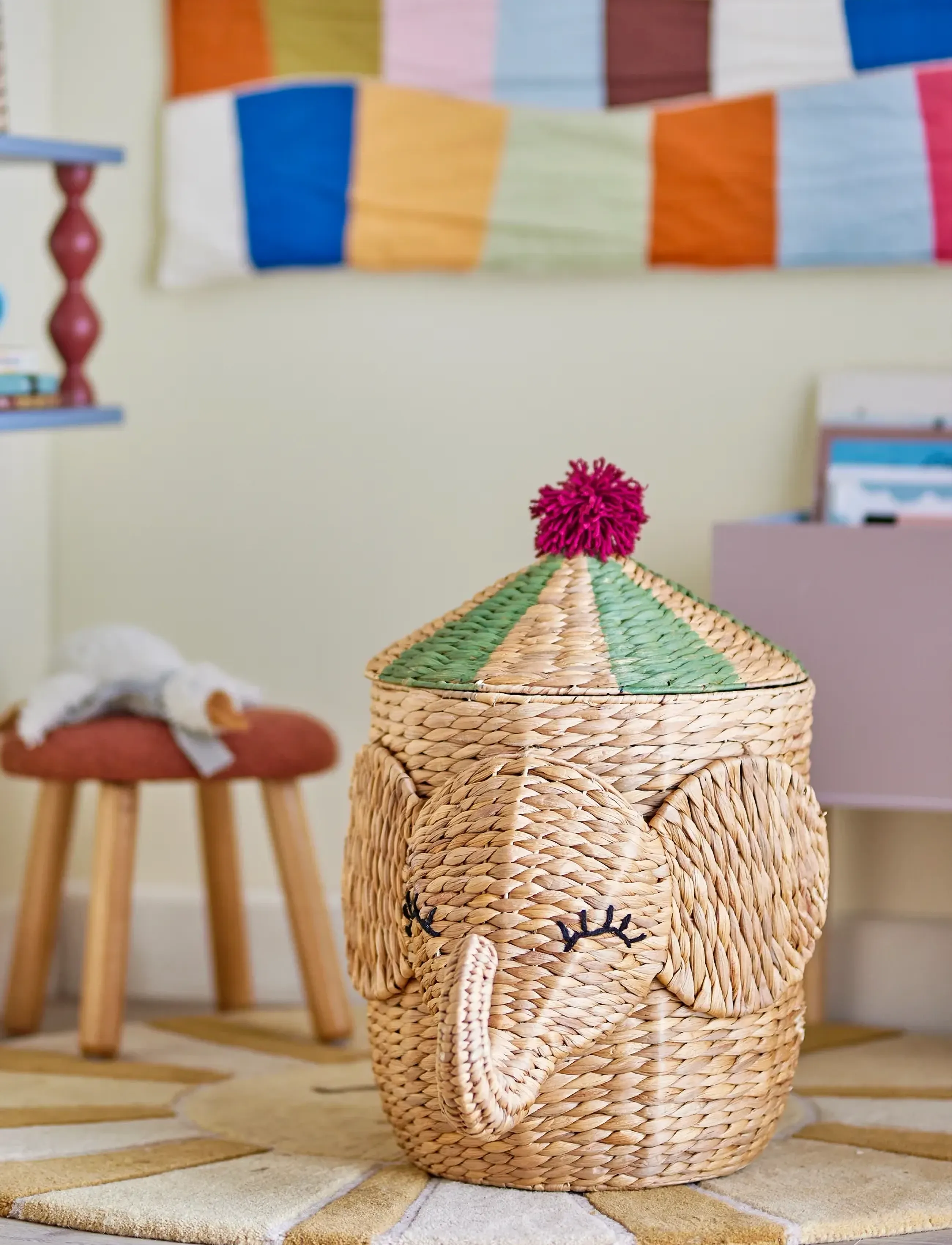 Bloomingville - Bobo Basket w/Lid - storage baskets - nature - 4