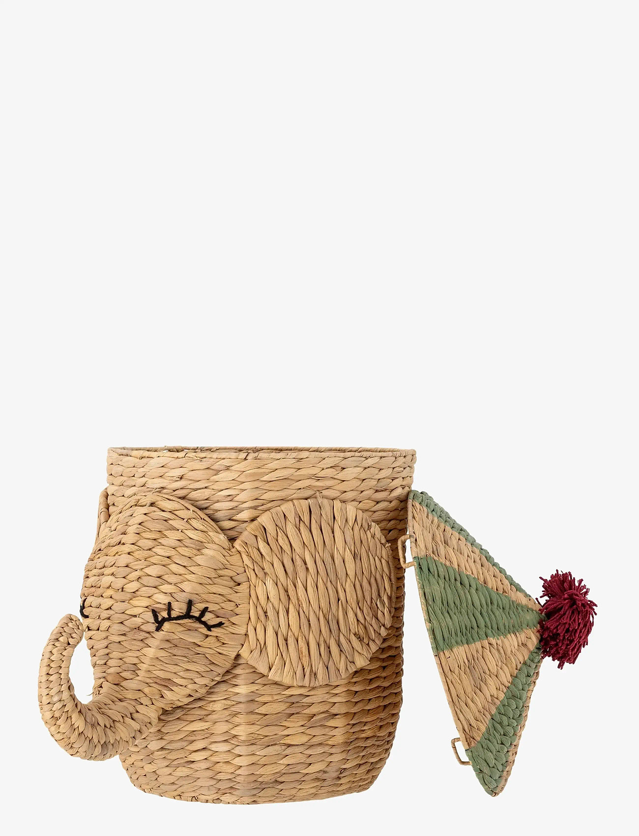 Bloomingville - Bobo Basket w/Lid - aufbewahrungskörbe - nature - 3