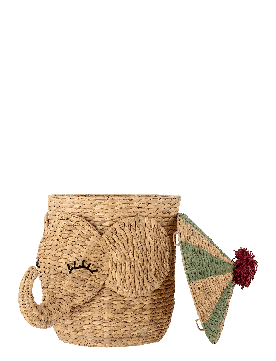 Bloomingville - Bobo Basket w/Lid - aufbewahrungskörbe - nature - 2