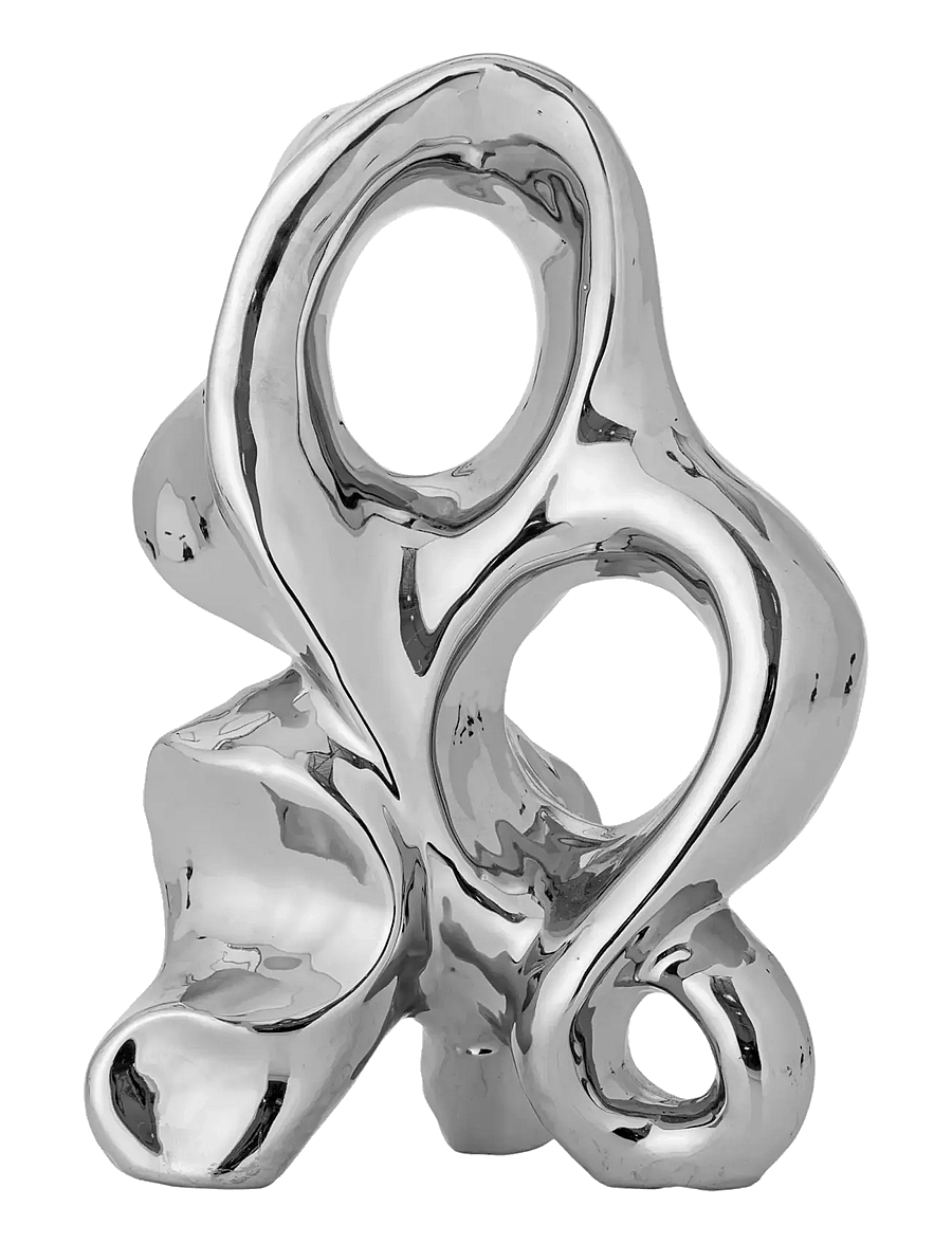 Bloomingville - Vinini Deco - porzellanfiguren- & skulpturen - silver - 0
