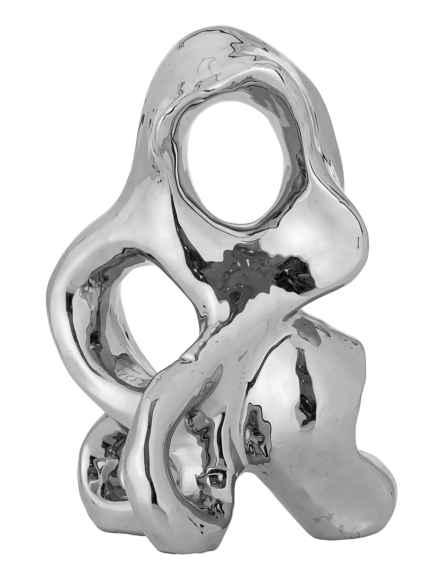 Bloomingville - Vinini Deco - porzellanfiguren- & skulpturen - silver - 1