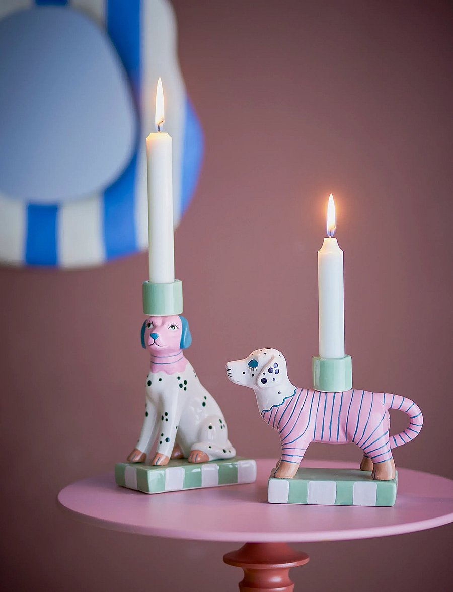 Bloomingville - Doglie Candle Holder - kerzenständer - rose - 0