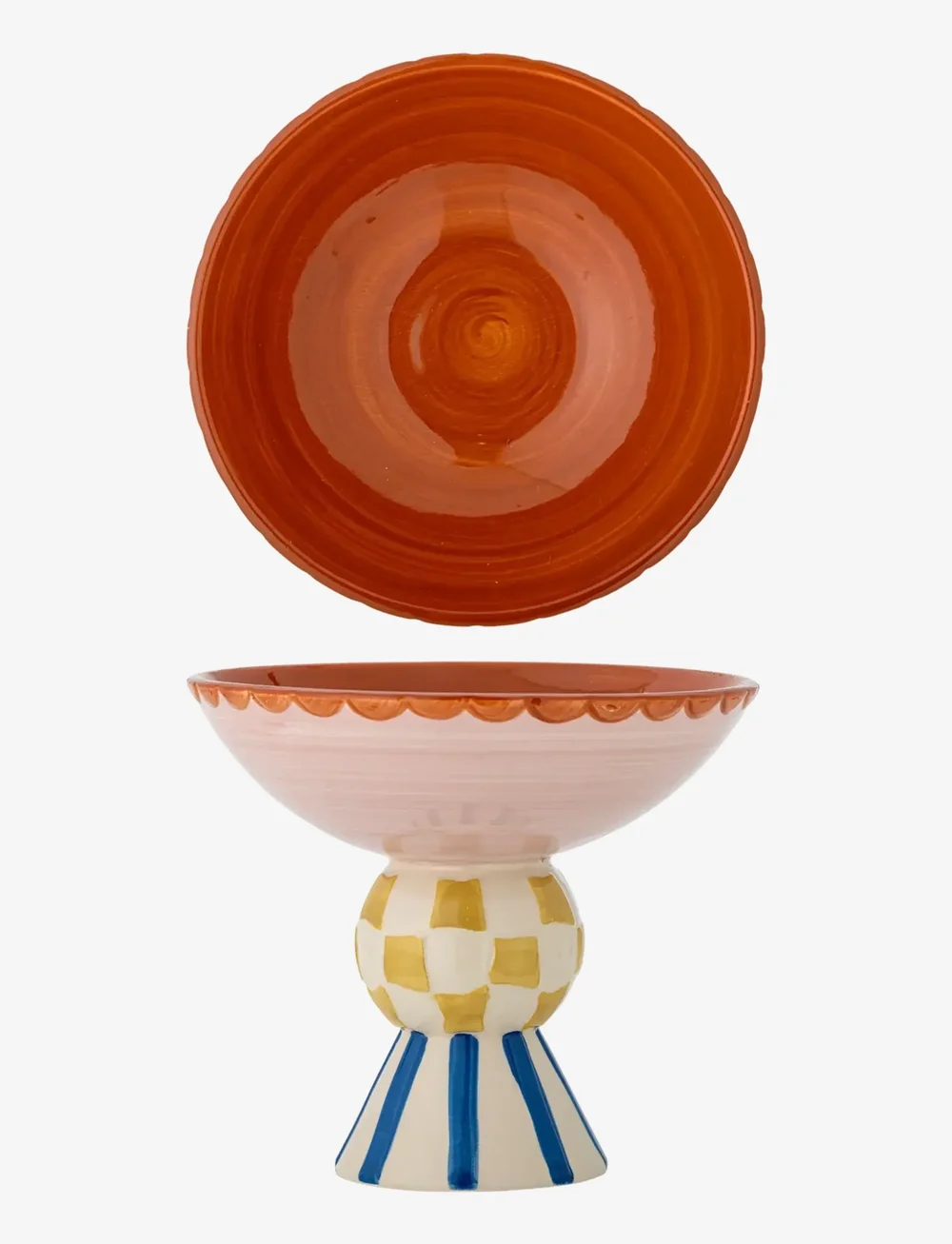 Bloomingville - Bob Pedestal Bowl - dekorativa fat & skålar - rose - 0