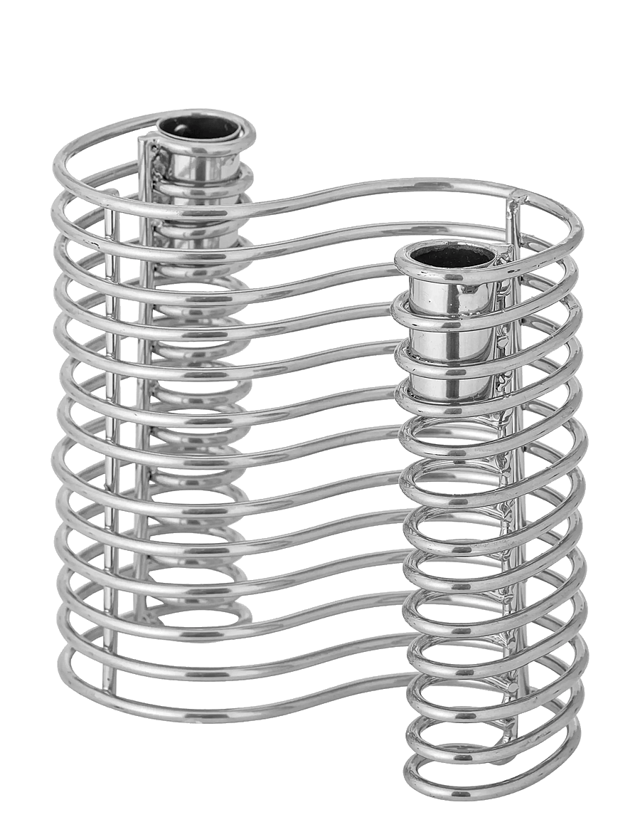 Bloomingville - Wavela Candle Holder - die niedrigsten preise - silver - 0