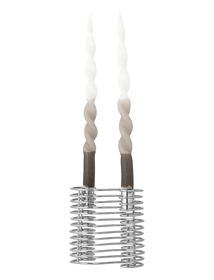 Bloomingville - Wavela Candle Holder - die niedrigsten preise - silver - 1