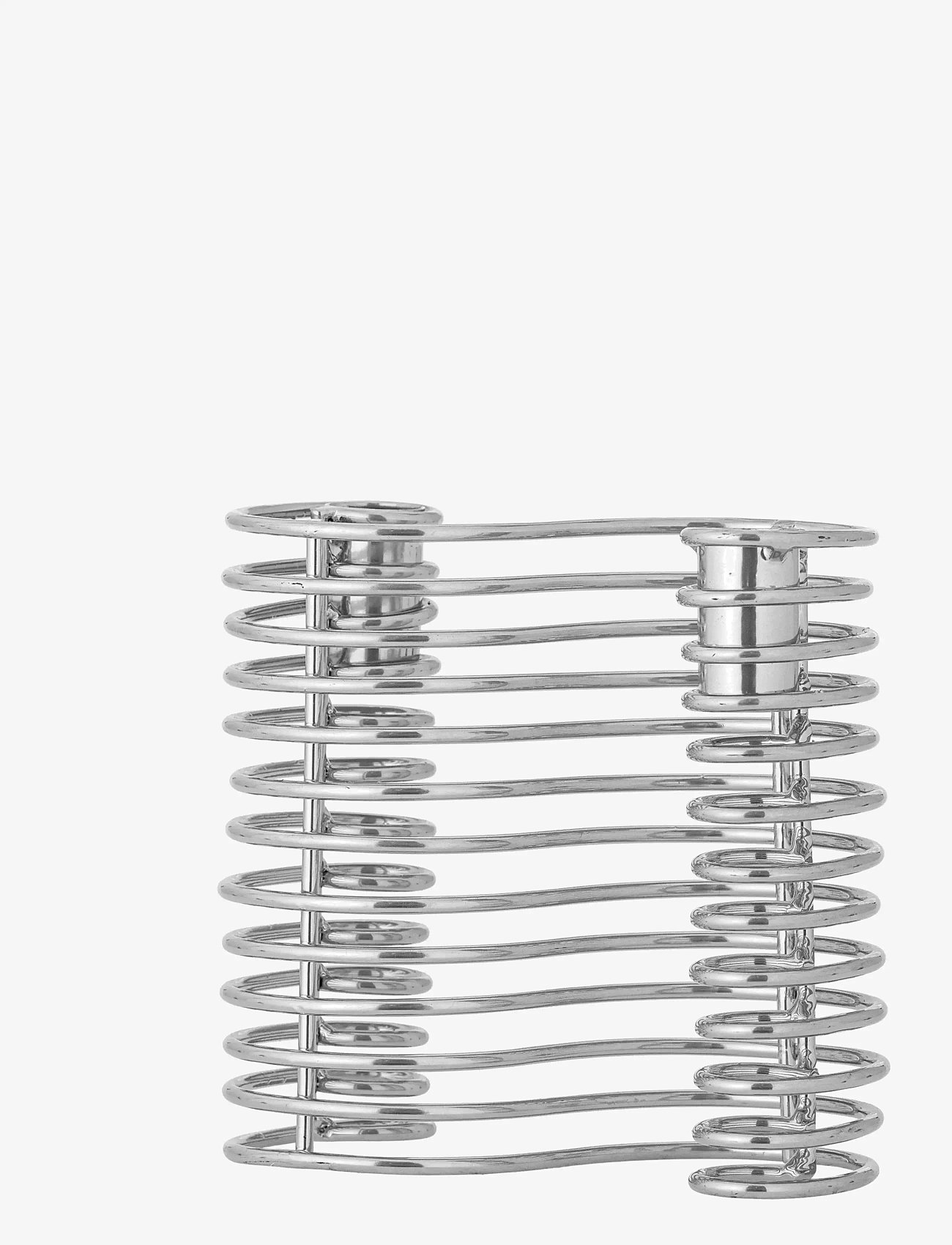 Bloomingville - Wavela Candle Holder - lysestager - silver - 2