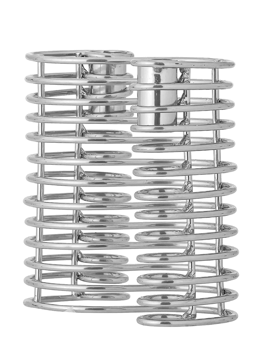 Bloomingville - Wavela Candle Holder - die niedrigsten preise - silver - 3