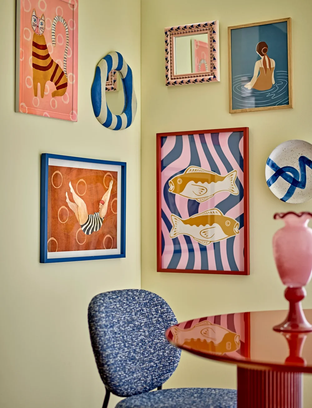 Bloomingville - Svela Illustration w/ Frame - illustrationer - brown - 1