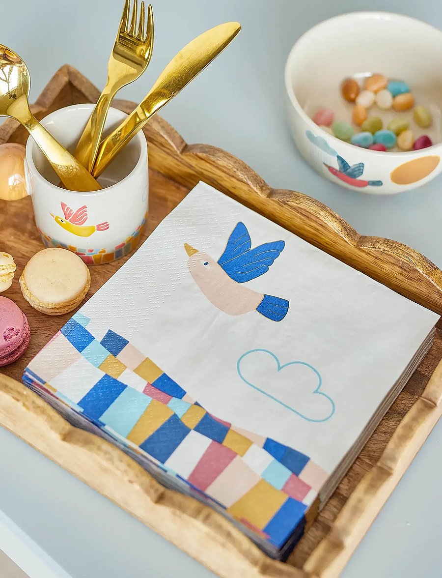 Bloomingville - Colorine Napkin - servietten & accessoires - nature - 0