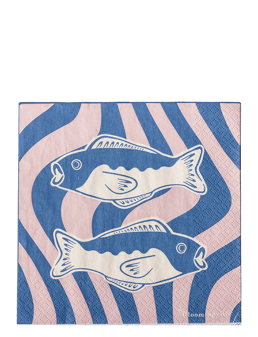 Bloomingville - Remy Napkin - stoffservietten - blue - 0