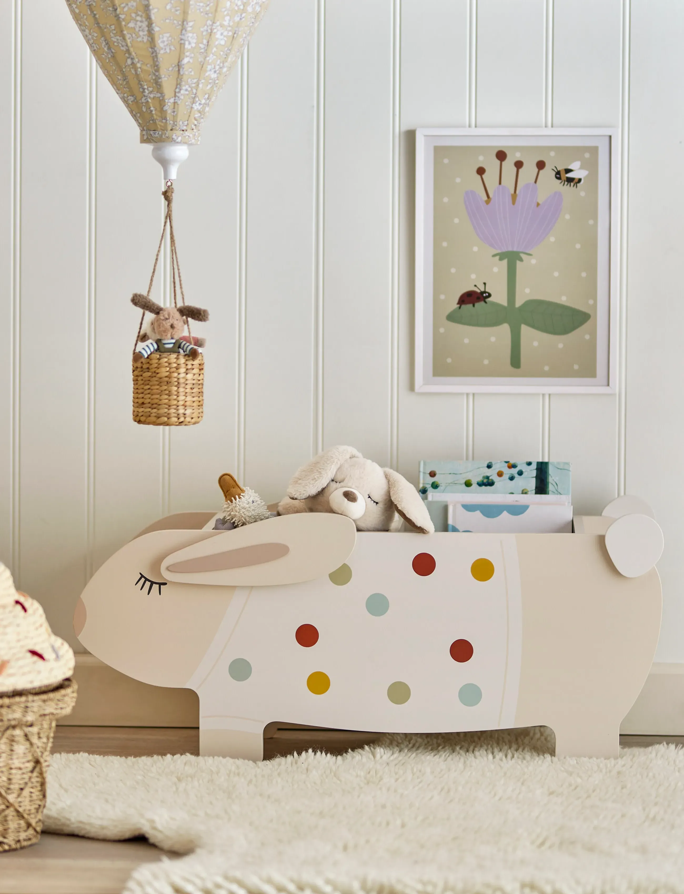 Bloomingville Villja Book Stand, 38 cm, Cream, Møbler > Hylder, Børn