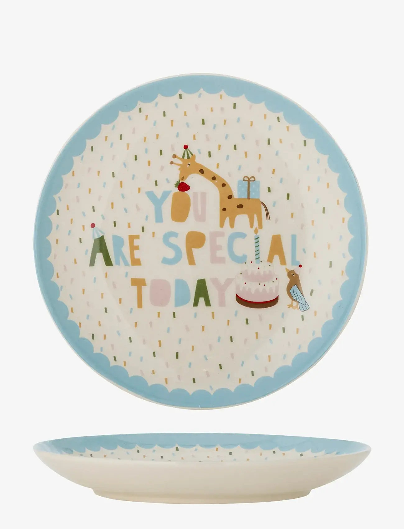 Bloomingville - Celebrate Plate - plates - blue - 1
