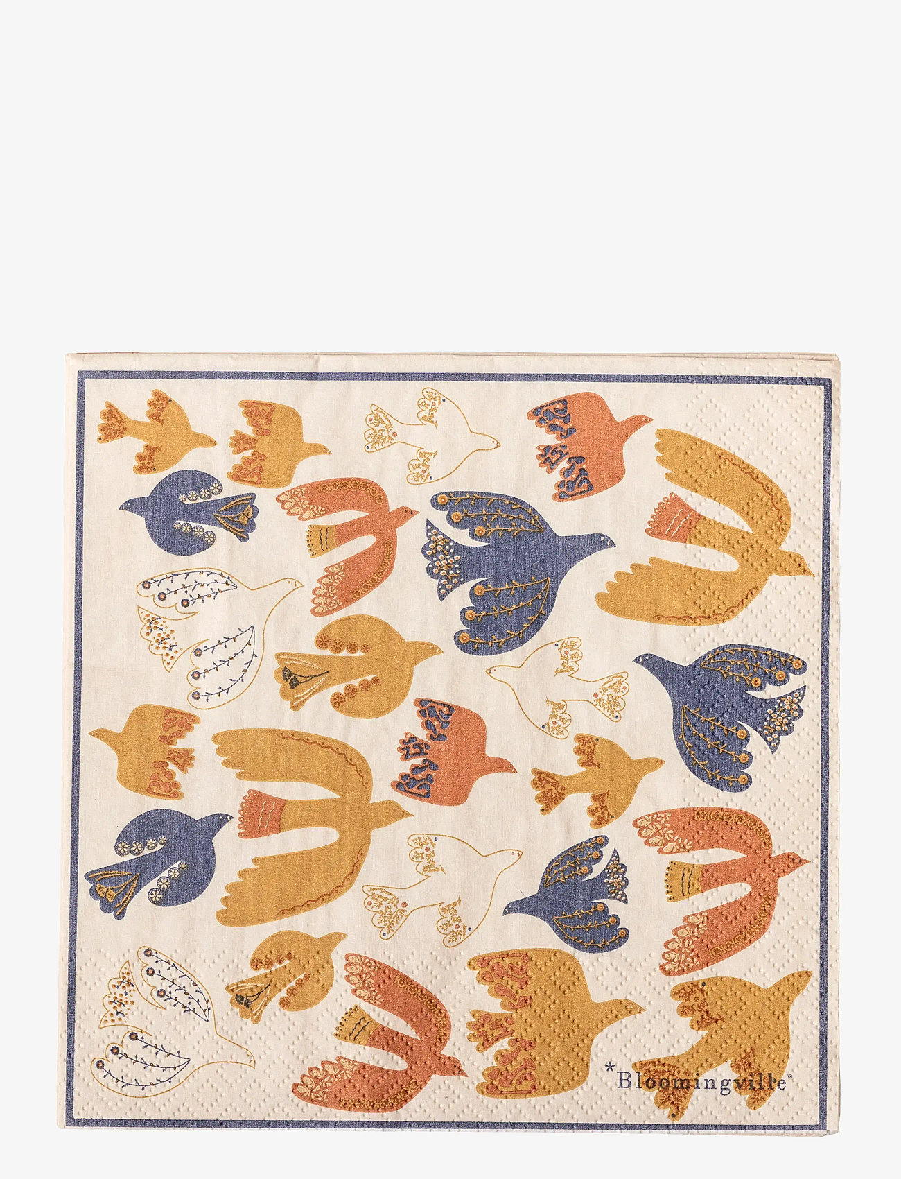 Bloomingville - Anniversary Napkin - papierservietten - yellow - 1