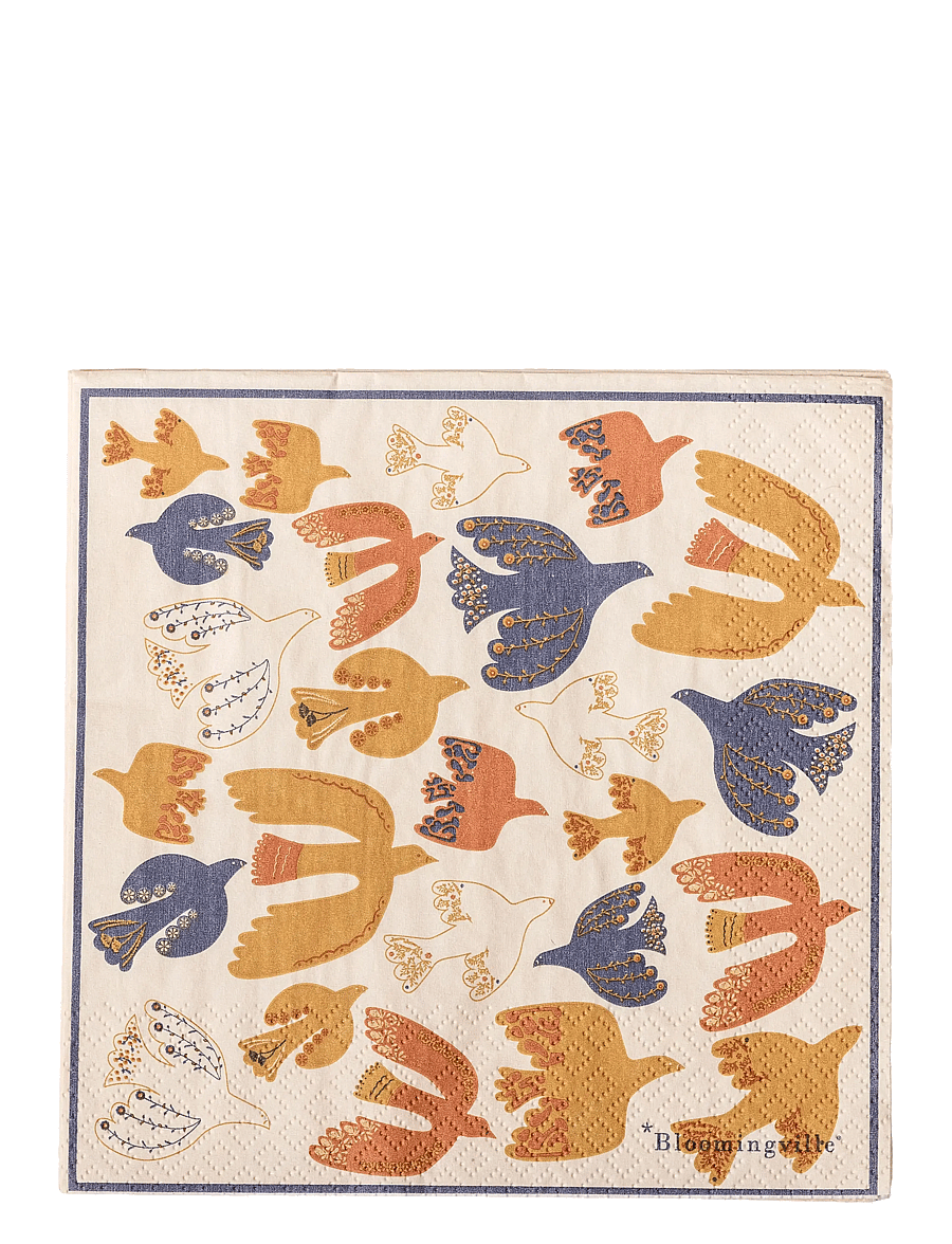 Bloomingville - Anniversary Napkin - linased ja puuvillased salvrätikud - yellow - 0