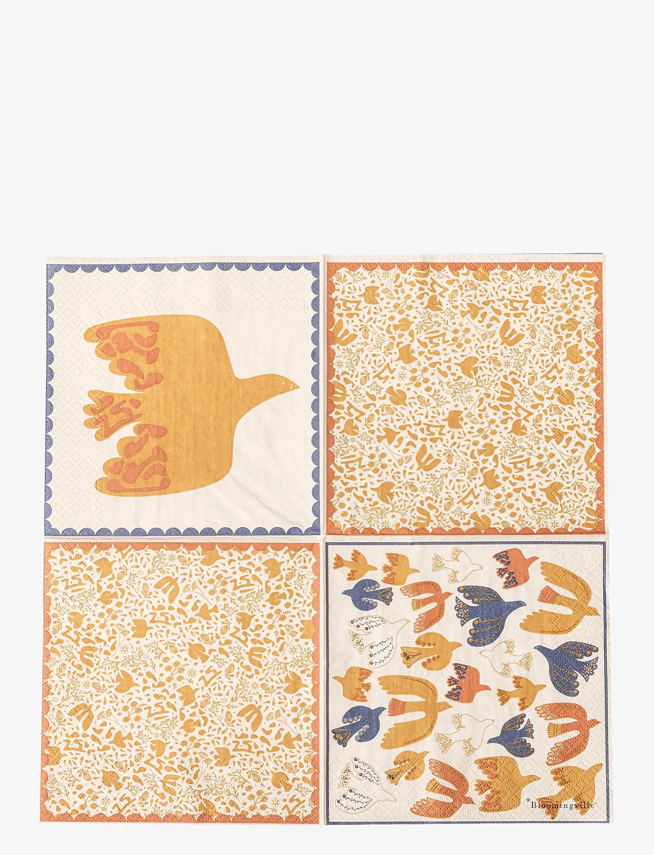 Bloomingville - Anniversary Napkin - papierservietten - yellow - 2