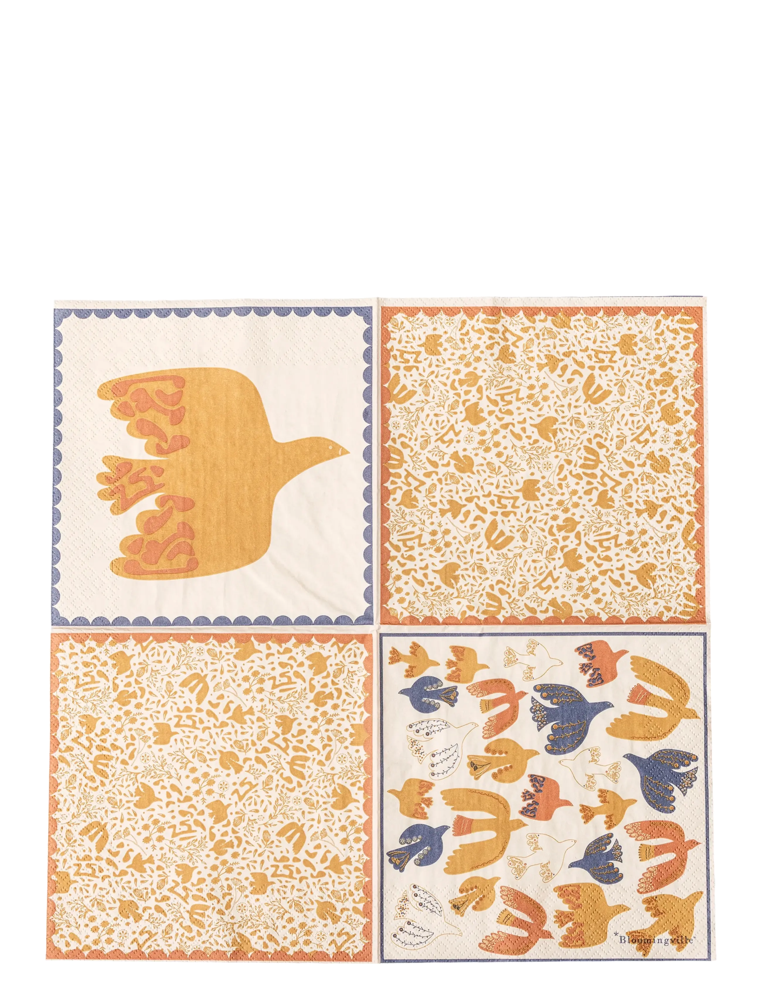 Bloomingville - Anniversary Napkin - papierservietten - yellow - 2