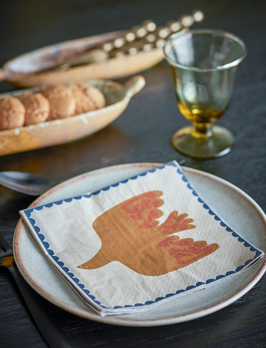 Bloomingville - Anniversary Napkin - linased ja puuvillased salvrätikud - yellow - 3