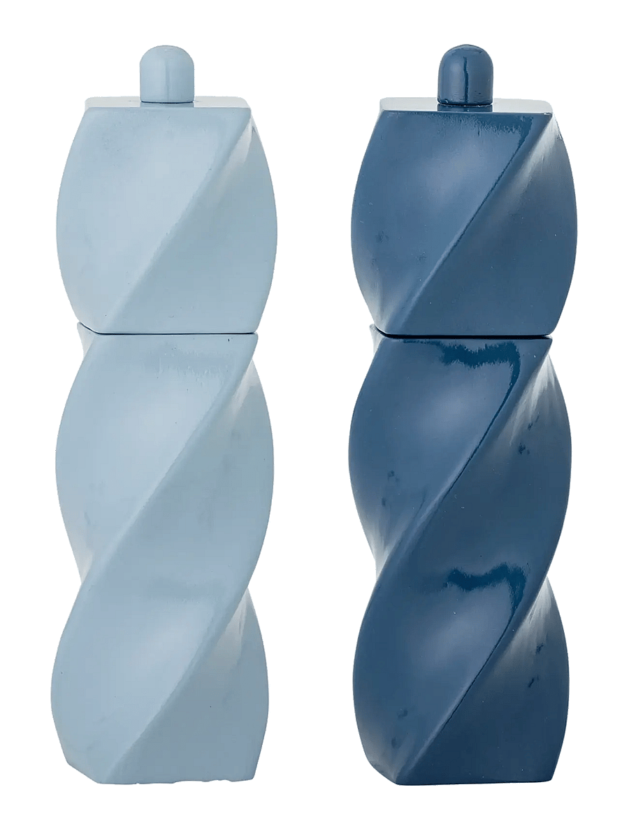 Bloomingville - Riley Salt & Pepper Mill - soola- ja pipraveskid - blue - 1