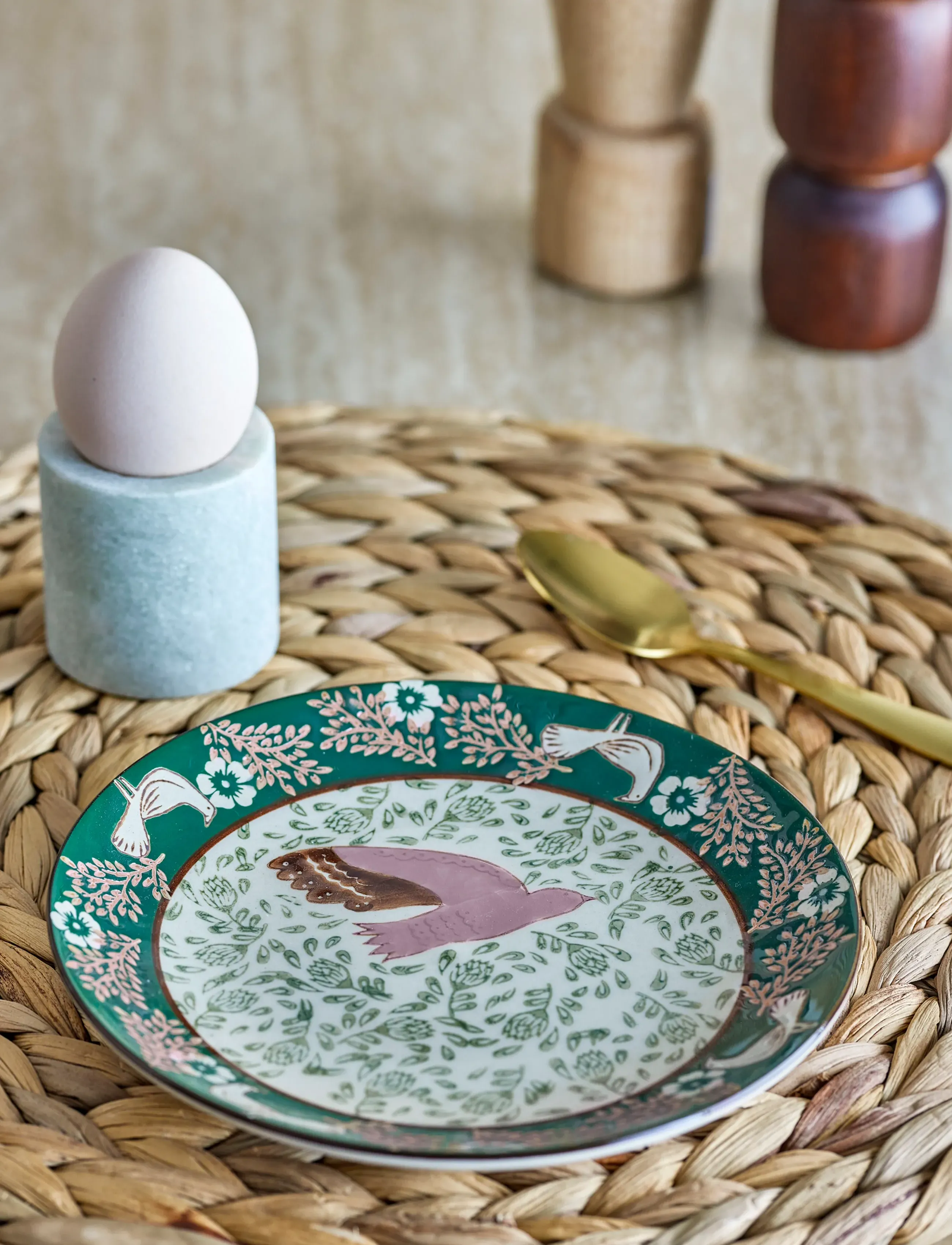 Bloomingville Hezha Plate, Ø 16 cm, Plates, Grün - Small Homeware