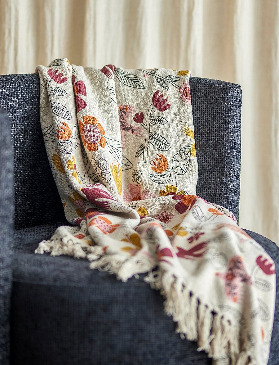 Bloomingville - Vivielle Throw - pleedid - beige - 4