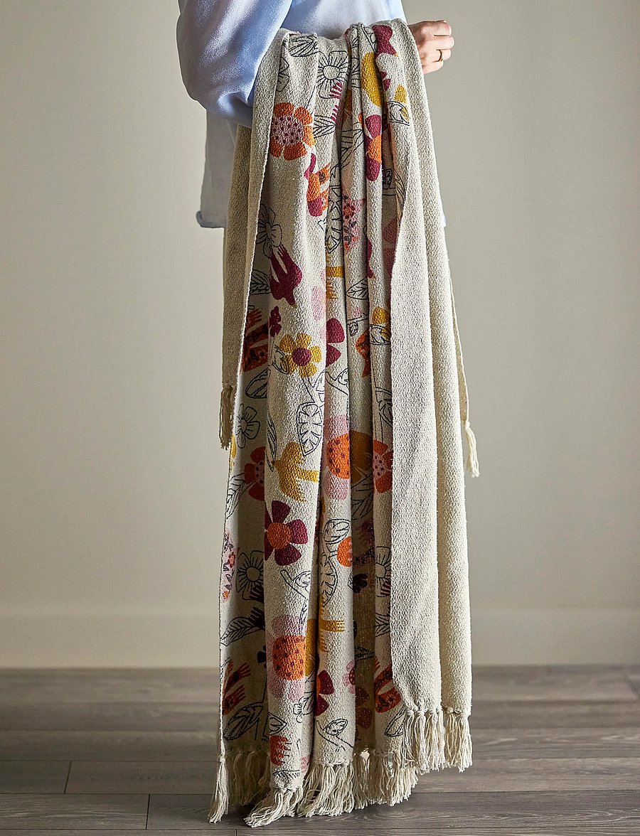 Bloomingville - Vivielle Throw - pleedid - beige - 5
