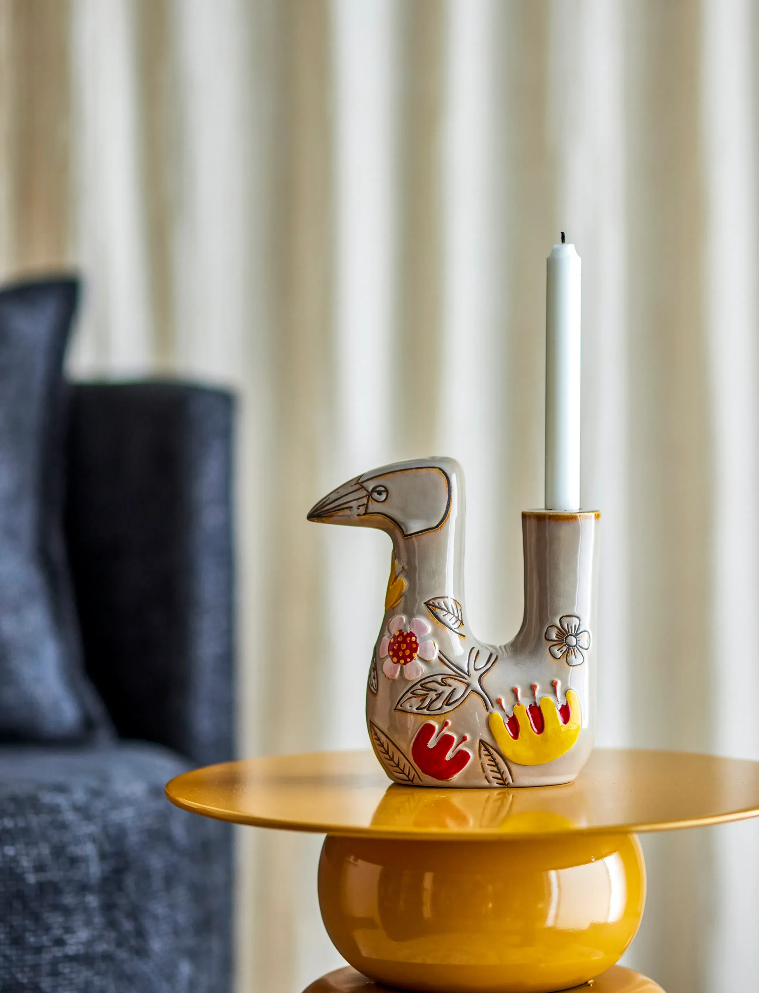 Bloomingville - Vivielle Candle Holder - candlesticks - beige - 5
