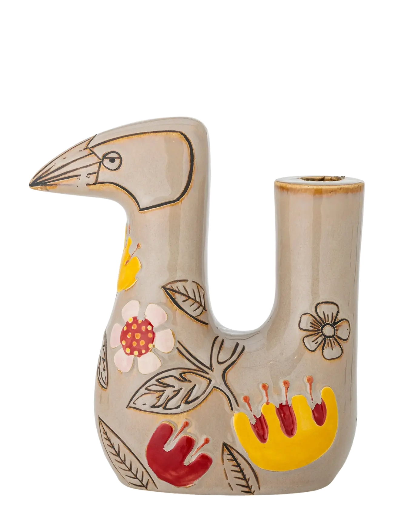 Bloomingville - Vivielle Candle Holder - candlesticks - beige - 3