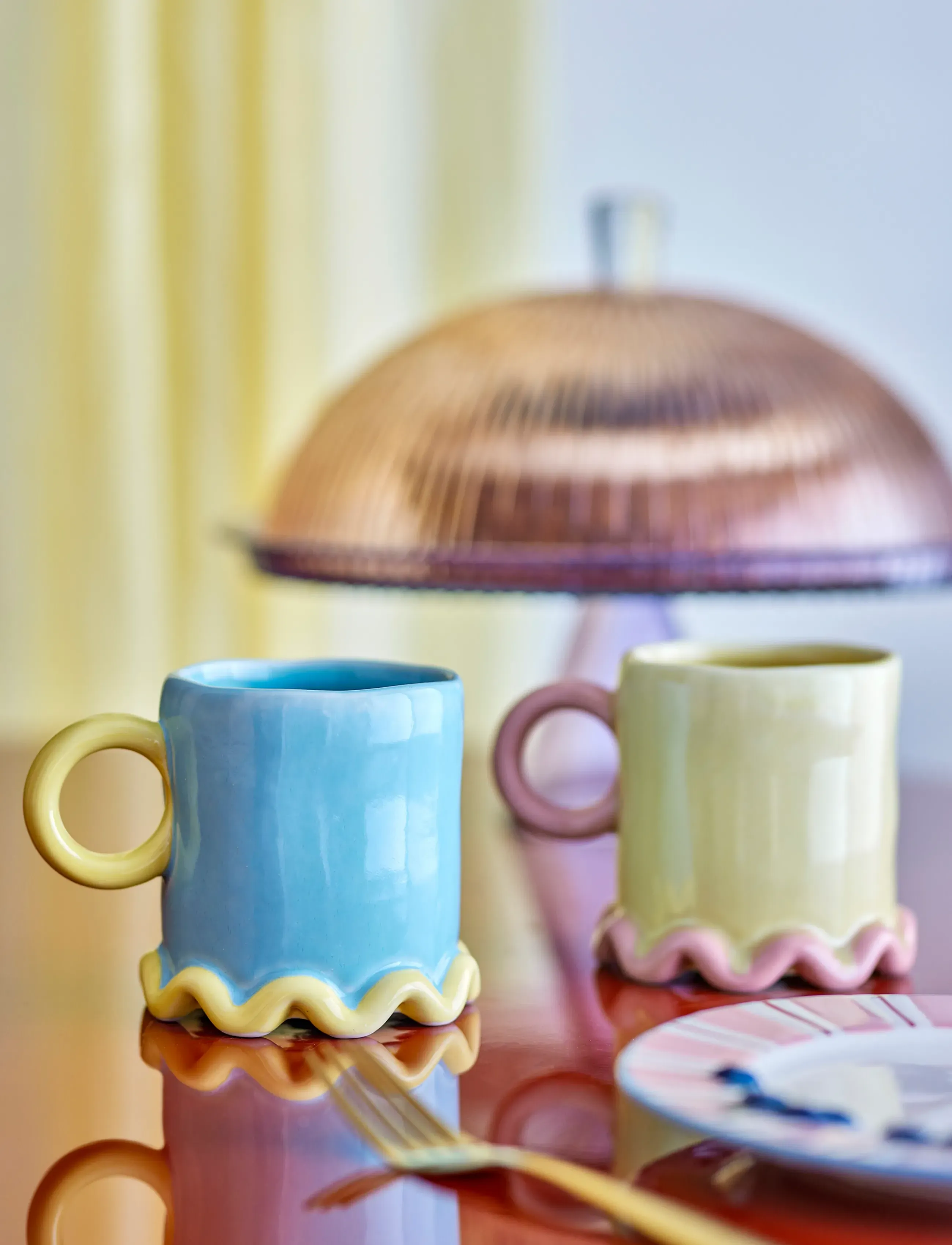 Bloomingville Polly Mug, 350 ml, Cups & Mugs, Mehrfarbig/gemustert - Coffee Cups, Homeware