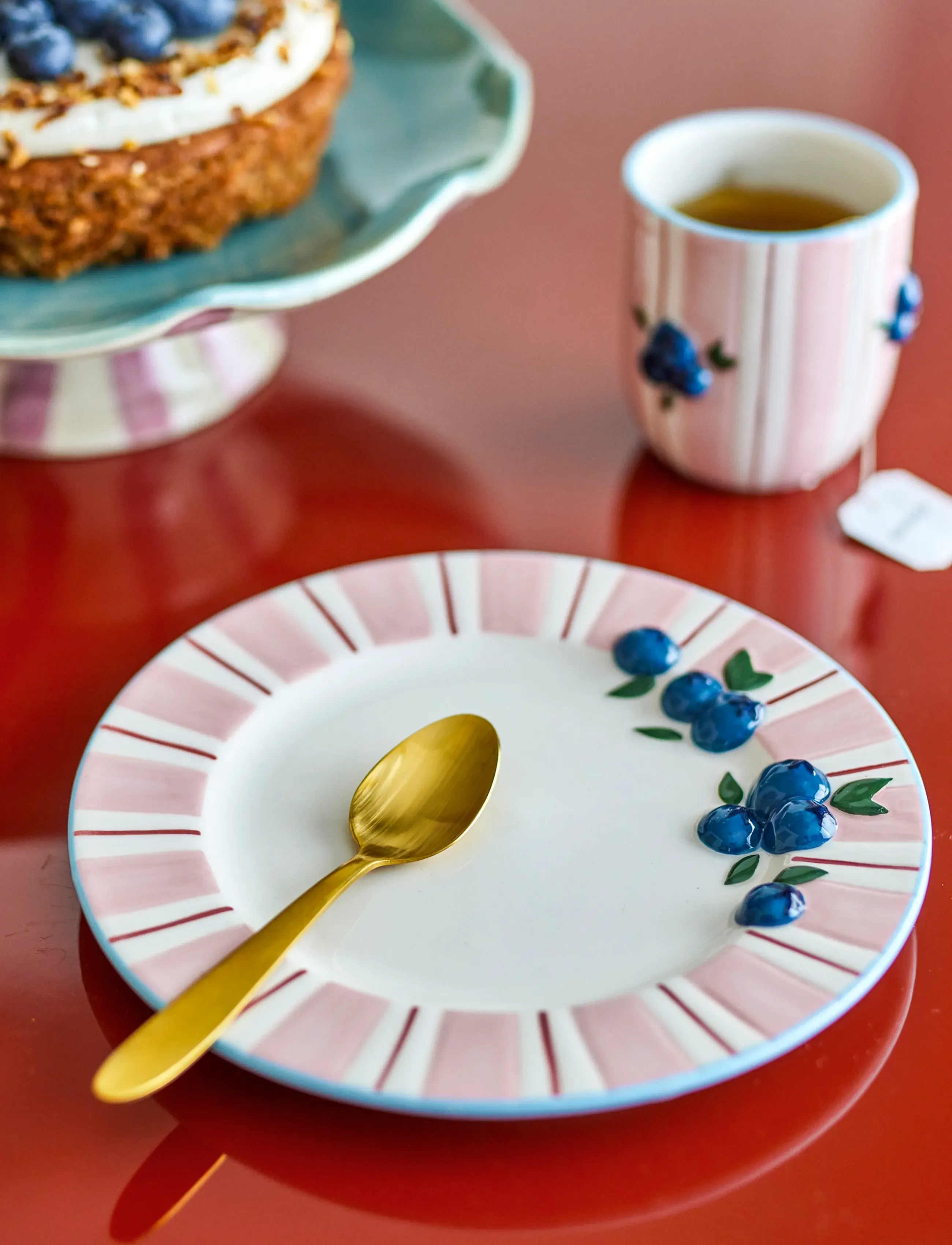 Bloomingville Carry Plate, Ø 20.5 cm, Plates, Rosa - Small Homeware