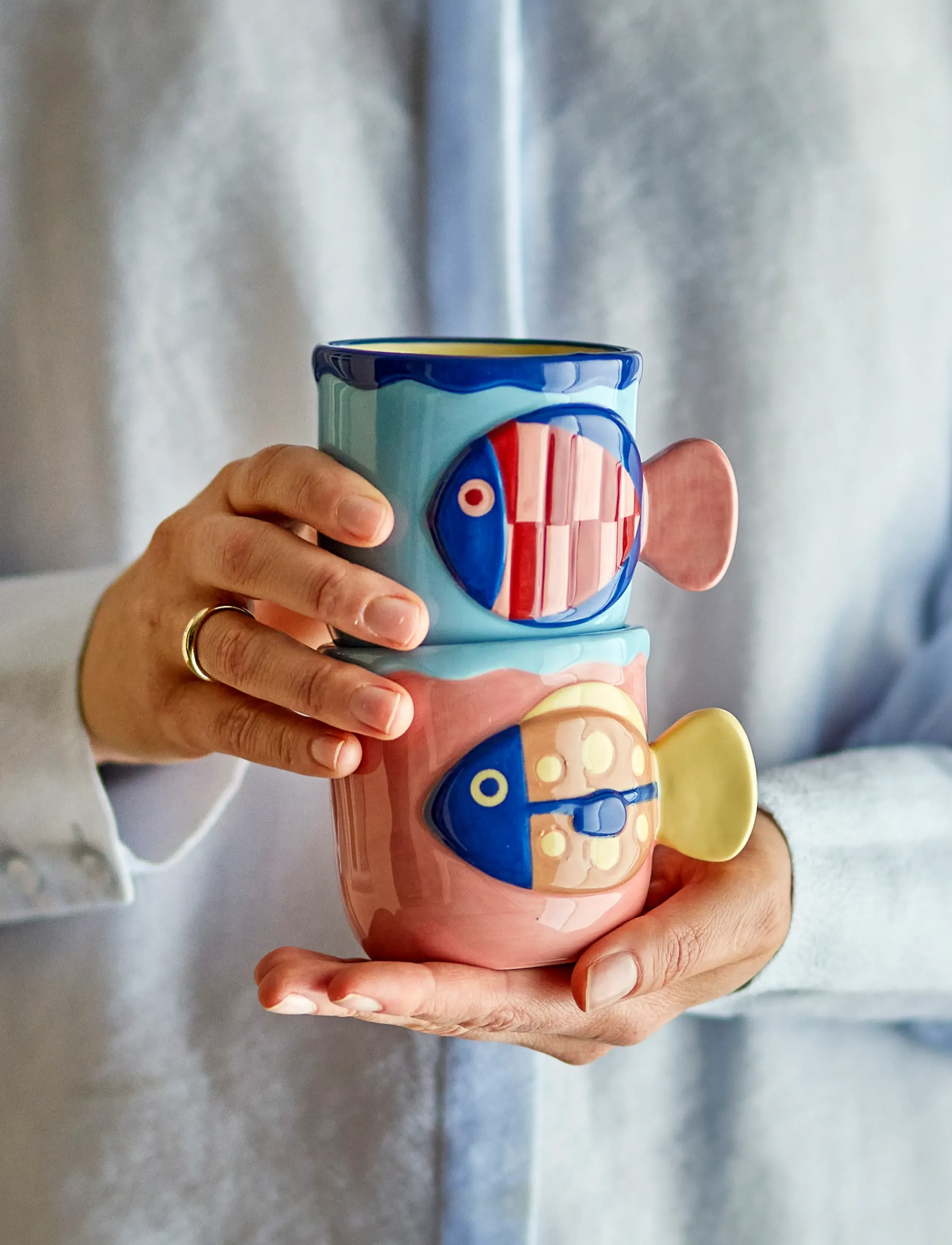 Bloomingville Willy Cup, 200 ml, Cups & Mugs, Mehrfarbig/gemustert - Coffee Cups, Homeware