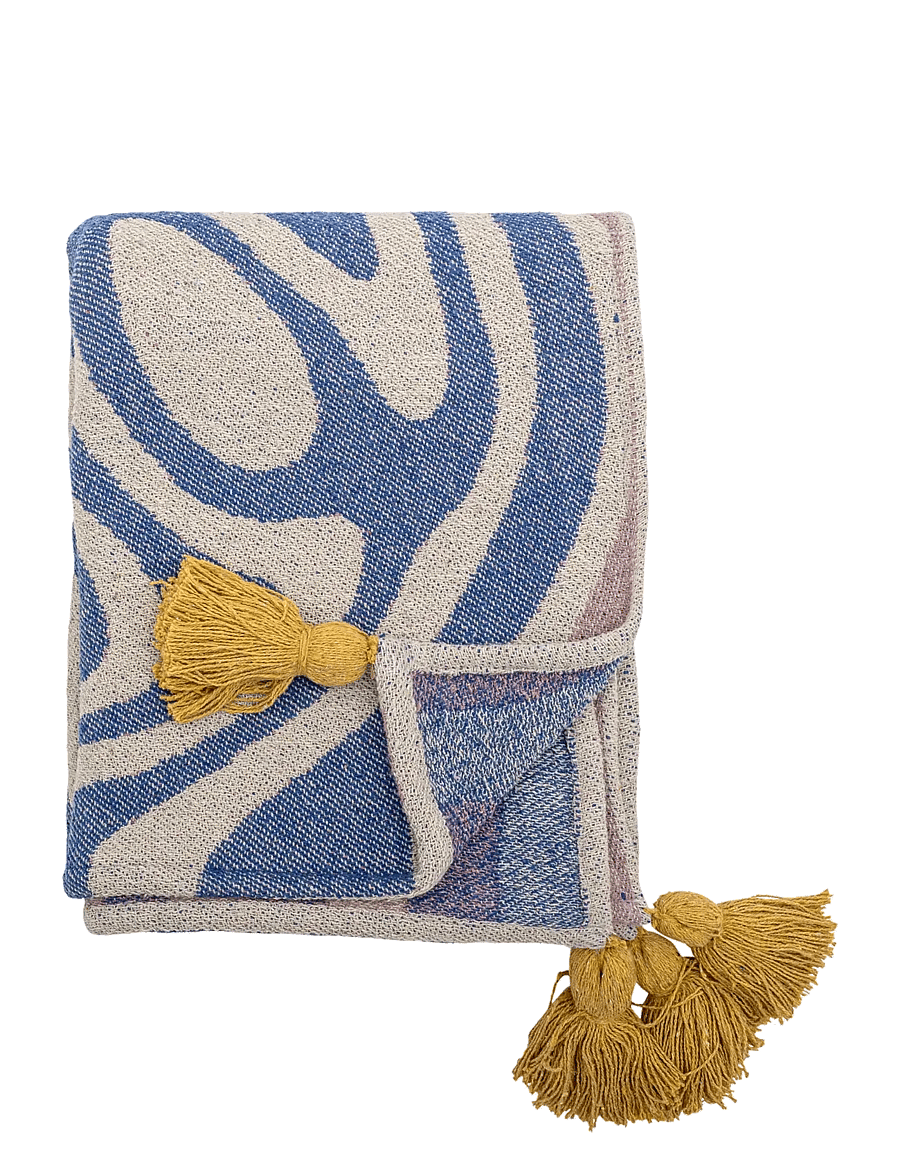Bloomingville - Arlie Throw - decken - blue - 1