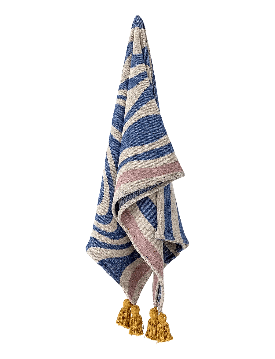 Bloomingville - Arlie Throw - decken - blue - 2