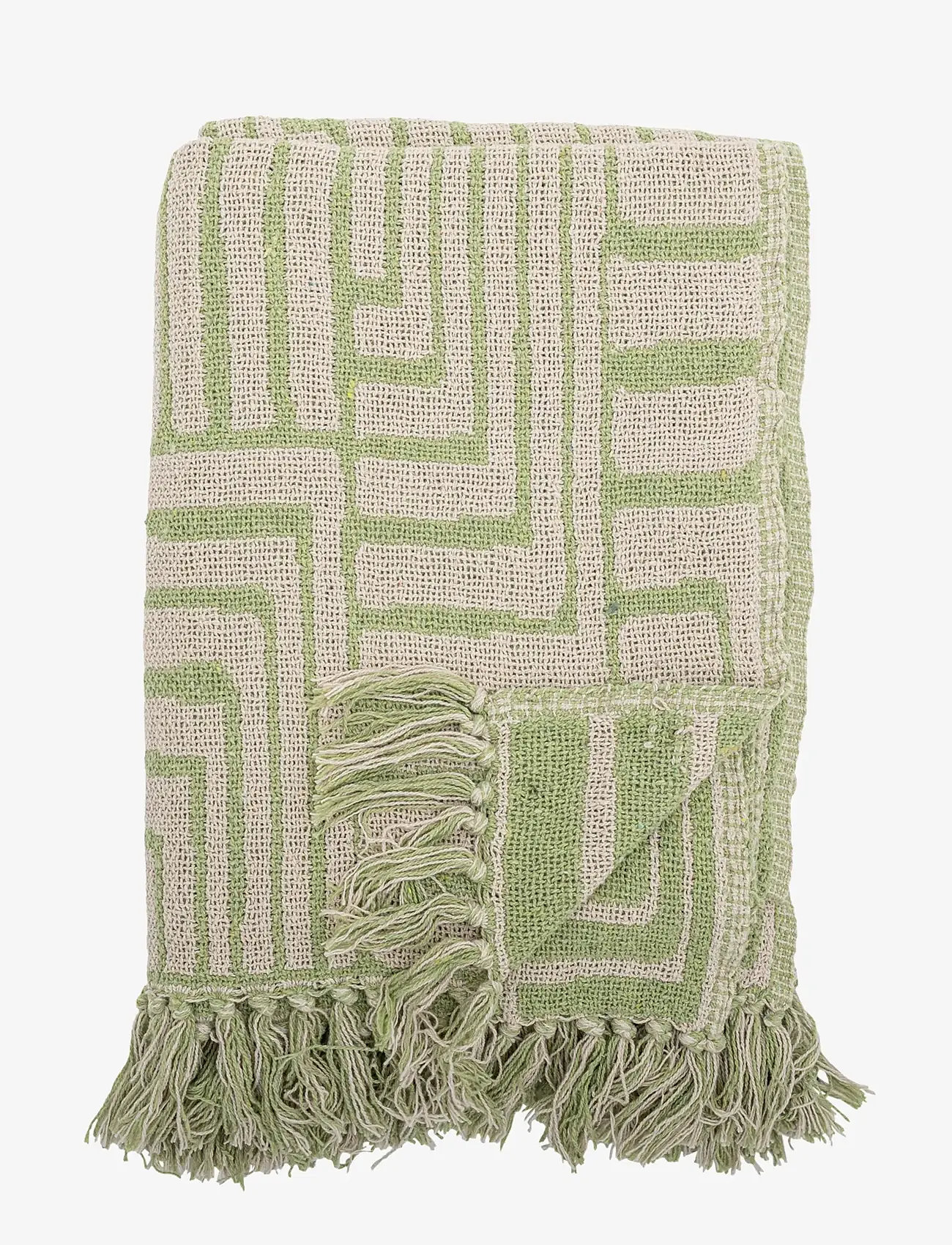 Bloomingville - Velva Throw - decken - green - 1