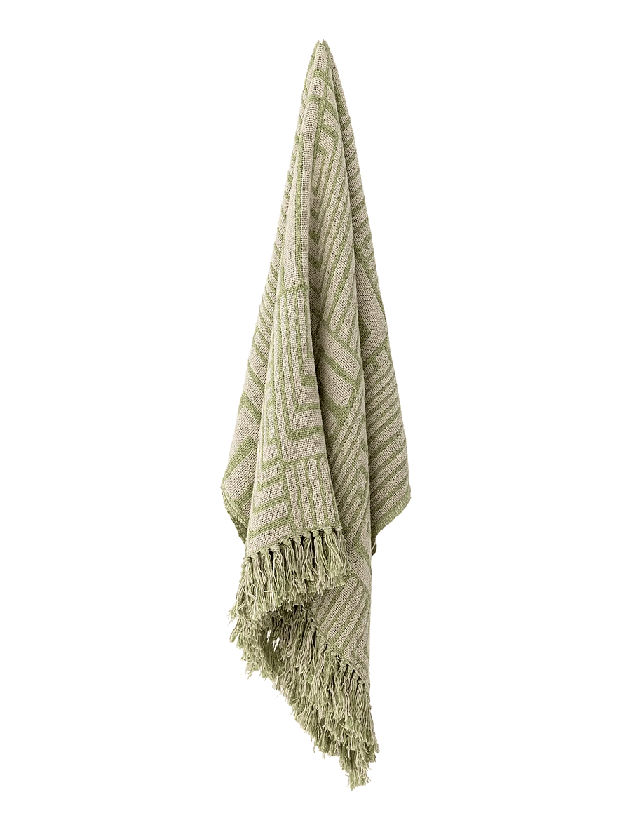 Bloomingville - Velva Throw - die niedrigsten preise - green - 1