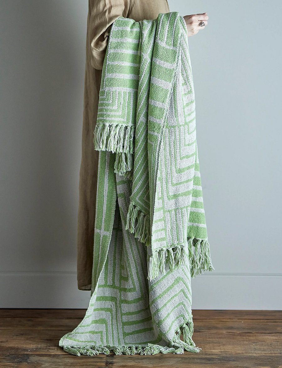 Bloomingville - Velva Throw - die niedrigsten preise - green - 4