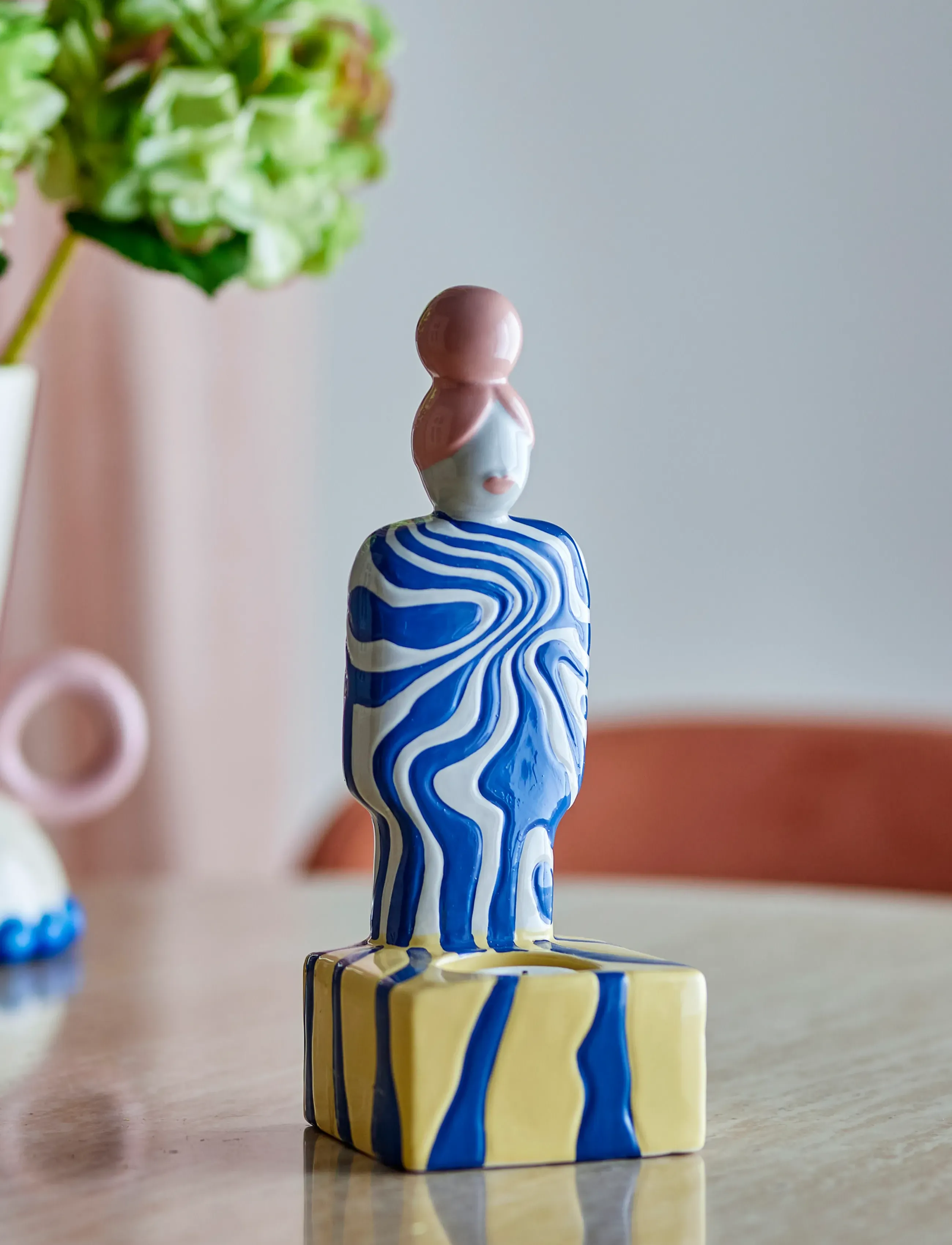 Bloomingville Priya Votive, H25 cm, Candle & Tealight Holders, Mehrfarbig/gemustert - Homeware