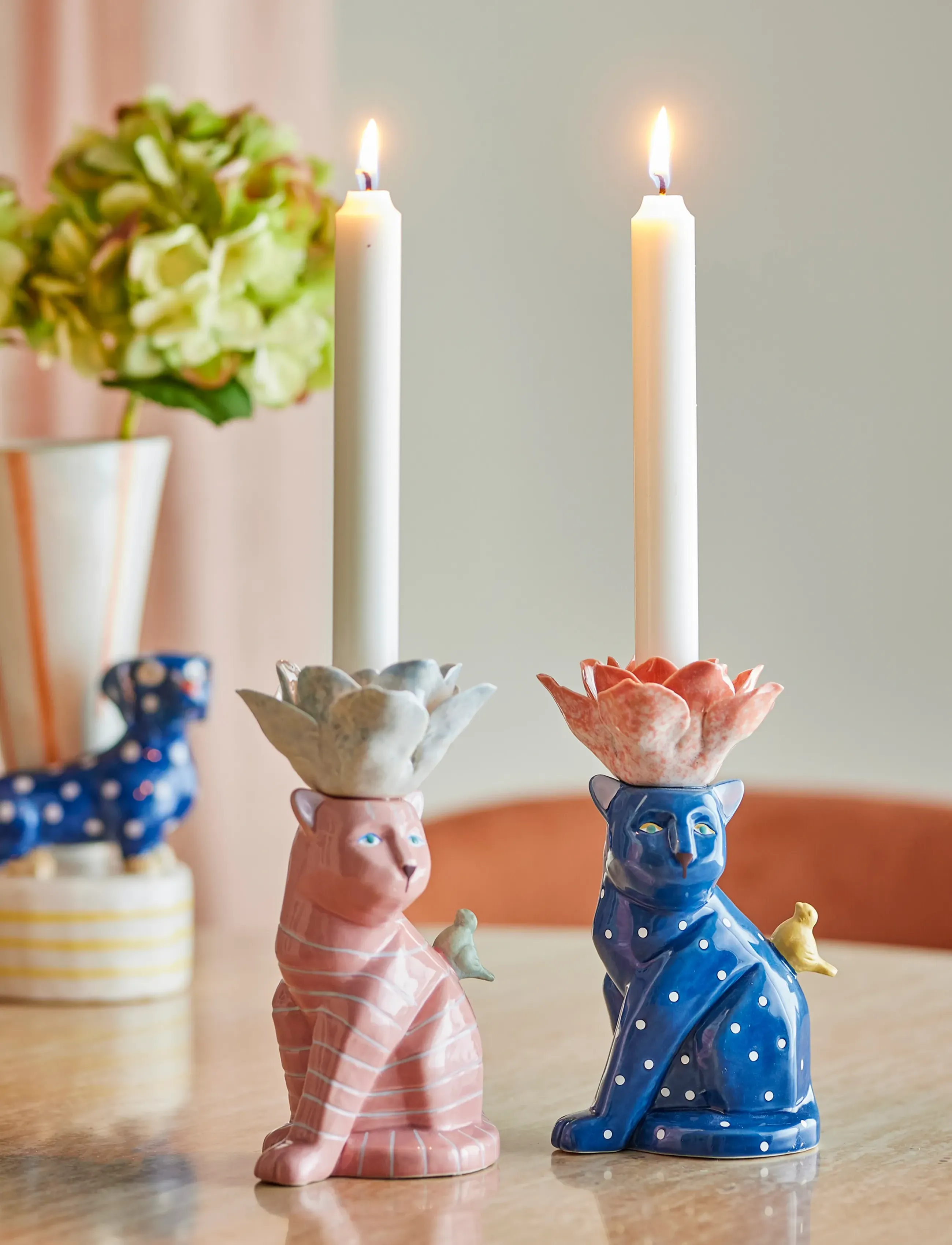 Bloomingville Eri Candle Holder, H17 cm, Multi/patterned, Candle & Tealight Holders > Candle Holders, Unisex