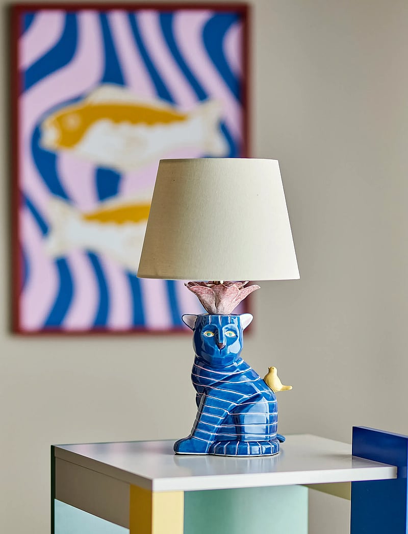 Bloomingville - Eri Table Lamp - schreibtisch- & tischlampen - blue - 4