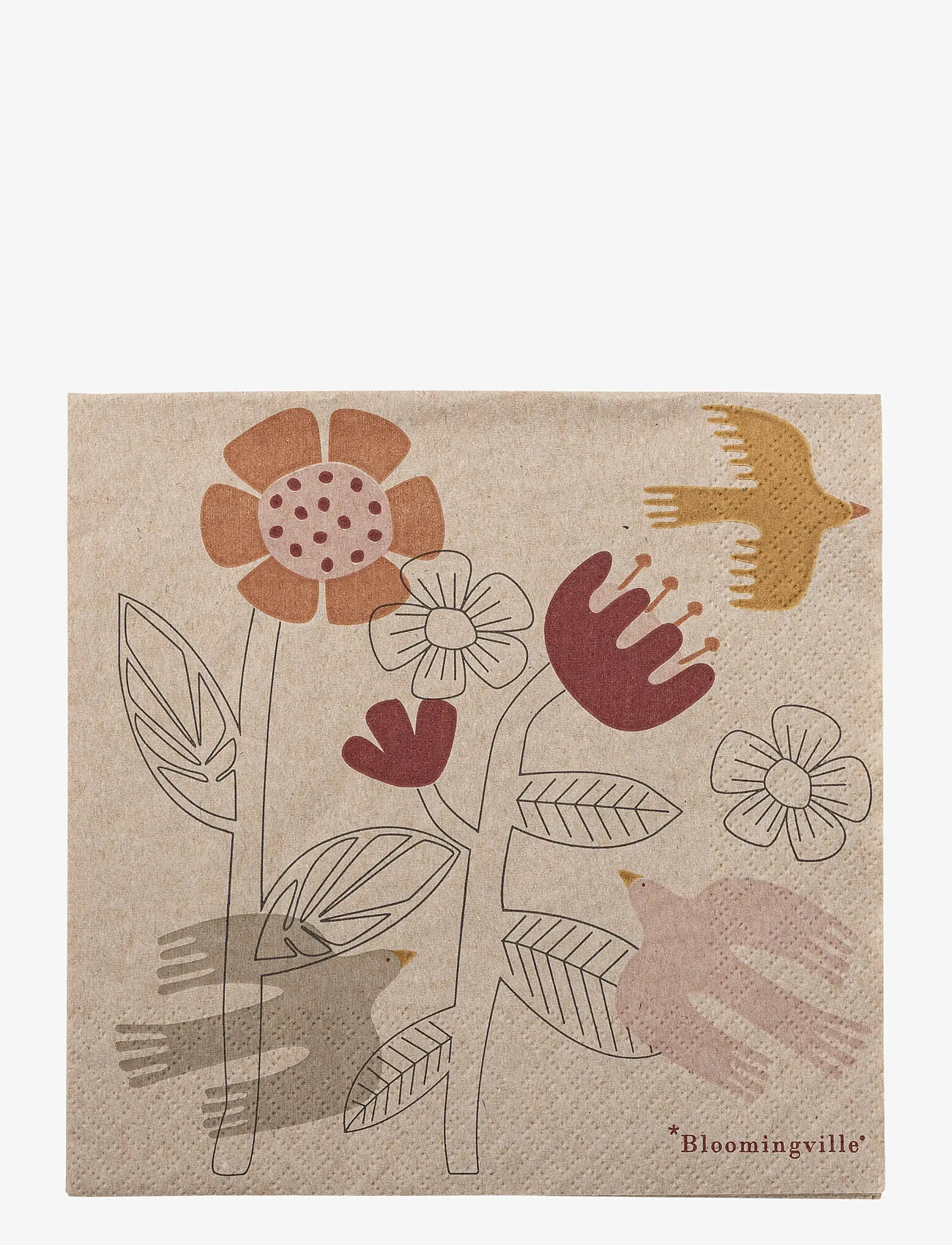Bloomingville - Vivielle Napkin - pabersalvrätikud - beige - 1